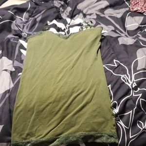 A green camisole.